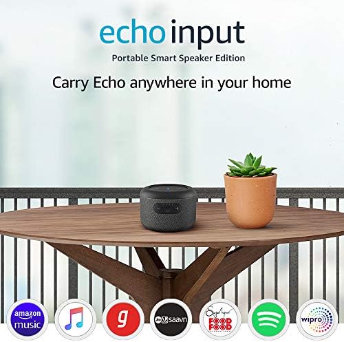 Echo Input Portable Smart Speaker Edition - Carry Echo anywhere in your home
