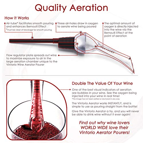 Vintorio Wine Aerator Pourer Premium Aerating Pourer and Decanter