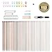 Knitting Needles,BCMRUN 36PCS 25CM(9.84in) Bamboo Knitting Needles 18 Sizes from 2.0mm to 10.0mm with 34PCS Accessories (35CM)
