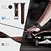 top4cus Genuine Leather Band iwatch Strap Compatible with Apple Watch Series 6/SE/5/4/3/2/1 and Sport Edition, Stainless Steel Clasp (42mm, Matte Red Brown)