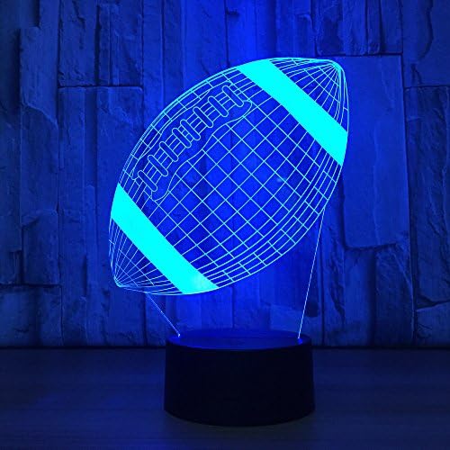LLUUKK Visual 3D Desk Lamp American Football Rugby Ball Toys Desk Lamp Gift Acrylic toys Table decoration household accessories Kids gift boys festival
