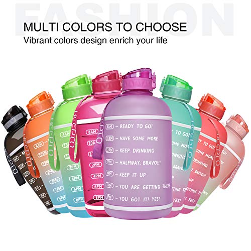 KEEPTO 1 Gallon Water Bottle with StrawMotivational Water Jug with