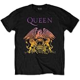 Queen 'Gradient Crest' (Black) T-Shirt (Medium)