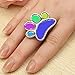 AKOAK 2 Pcs/Lot Mini Manicure Palette Wearable Metal Nail Art Polish Holder Paint Palette Finger Rings Nail Art Tools