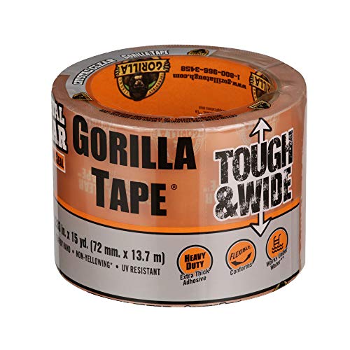 Gorilla Crystal Clear Repair Duct Tape Tough & Wide, 2.83" x 15 yd