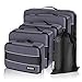 INTEY Packing Cubes Travel Cube Luggage Organizer Waterproof Packing Cubes 5 Cubes 1 Carry Bag