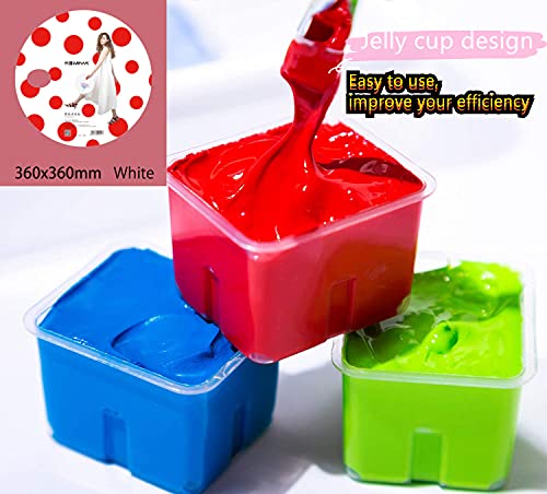AOOK HIMI MIYA Gouache Paint Set, 56 Colors x 30ml Unique Jelly Cup Design in a Carrying Case Perfect for Artists, Students, Gouache Opaque Watercolor Painting（Comes with red dot drawing plate）