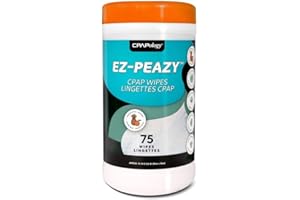 CPAPology EZ-PEAZY CPAP Wipes, Tropical Scented, Cotton, Aloe-Enhanced Formula, 75 Wipes, Resealable Canister, for CPAP Masks