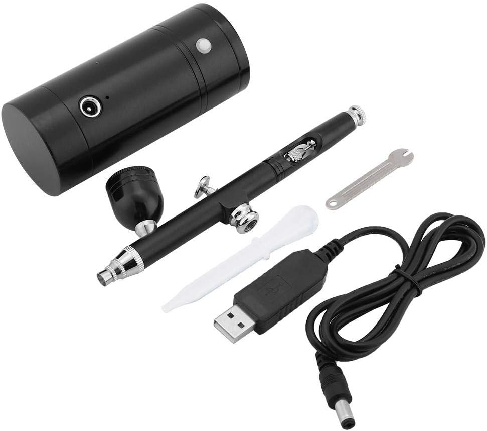 Airbrush Set, 0.3mm Mini USB Spray Gun with Air Compressor, 7CC Capacity, Multi-Purpose Airbrush for Model Making/Tattoo Manicure