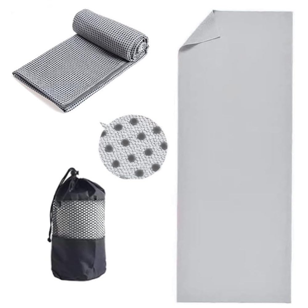 Yoga Towel Yoga Mat Towel Non Slip Hot Yoga Towel Quick Dry Fitness Mats Towel Ultra Soft and Sweat Absorbent Grip Dot Washable Grip Towels With Free Mesh Carry Bag