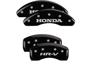 MGP Caliper Covers - Brake Caliper Covers Compatible with 2016-2022 Honda HR-V (Requires 17"+ Wheels) - Powder-Coated Finish, 4 PCS Front and Rear (Black - Honda/HR-V Engraving)