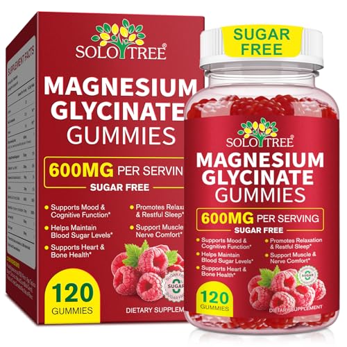 120 Count Magnesium Glycinate Gummies, High Absorption Magnesium Supplement for Women,Men and Kids, Support Sleep,Muscle and Relaxation,Sugar Free