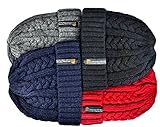 Yamimi Men's Oversize Cuff Cable Knit Beanie