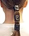 Vintage Espresso hair tie by Hairtyz (single piece) | Leather ponytail holder - hair accessory - scrunchie | Hide your elastic band - modular - flexible | Snap them together for long hair