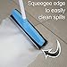 Rubber Broom - Soft Natural Rubber Bristles with Built-in Squeegee Edge, with Telescopic Rod Adjustable - Water Resistant - Perfect for Cat/Dog Hair