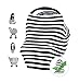 Cos2be Multifunction Nursing Cover,Breastfeeding Scarf,Baby Seat Canopy,Shopping Cart, Stroller Covers for Baby Women Stretchy Shawl (Black)