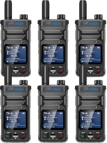 OMIZN T6 Walkie Talkie Global con SIM Preinstalada, Alcance Ilimitado, Ultradelgado, Cifrado Digital y Resistente a Golpes y Caídas