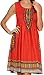 Sakkas Zulla Mid-Length Adjustable Tribal Floral Aztec Batik Tank Top Dress