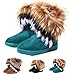 NOT100 Woman Boots(Size 10 is OK) (Warm Fur) (Tassel) (10 B(M) US, Black)