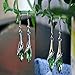 Voberry Fahion Women's Lady Crystal Marquise Cut Teardrop Wedding Hook Earrings Gift (Green)