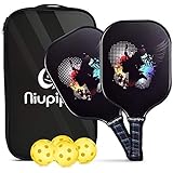 Pickleball Paddles, USAPA Pro Graphite Pickleball Paddle Set of 2 Pickleball Racquet 4 Pickleball Balls 1 Bag, Polypropylene Honeycomb Core, Graphite Face Cushion 4.25In Grip Lightweight Pickleball