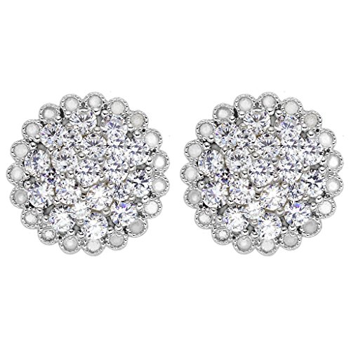 EVER FAITH 925 Sterling Silver Cubic Zirconia Luxurious Round Shape