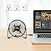 SIMBR Portable USB Mini Desk Fan with Quiet Strong Centered Wind, Black (6.3'', Black)