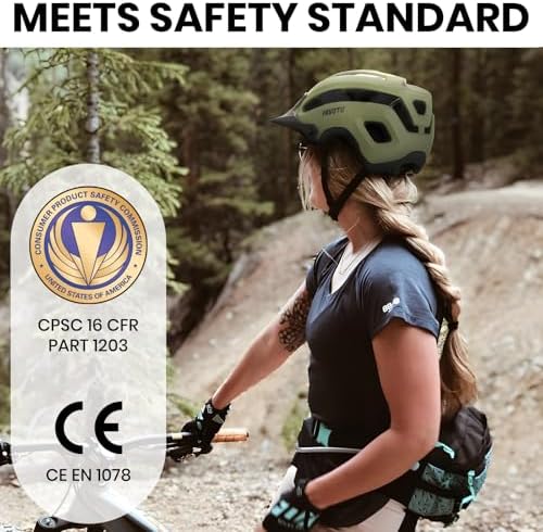 Radhelm Fahrradhelm Damen Herren - Dreischalenstruktur 14 Belüftungsöffnungen Abnehmbares Innenfutter Visier Verstellbar Kopfband L(59-61cm)