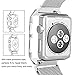 For Apple Watch Band 42mm Upgraded Stainless Steel Magnetic iwatchband with Metal Case for Apple Watch Series 3 Series 2 Series 1 Protective Bumper Replacement Strap Silver