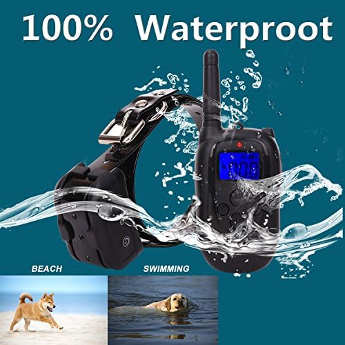 Petism Dog Shock Collar with Remote - Waterproof and Rechargeable Electronic No Bark Dog Training E-Collar - Fits All Size Dogs - 100 Levels of Vibration, Shock