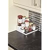 Copco-Basics-3-Tier-Non-Slip-Kitchen-Cupboard-Shelf-Organiser-26-x-23-x-85-cm-10-x-9-x-35 Copco Basics 3-Tier Spice Rack for Inside Cupboard, Non-Slip Kitchen Shelf Organiser, 26 x 23 x 8.5cm, White/Grey