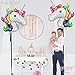 Rainbow Unicorn Balloons Birthday Backdrop – Large, Pack of 2 | Mylar Foil Balloon Decorations Supplies Kit | Great for Unicorn Themed Bday Party Favor, Baby Shower, Home Office Décor