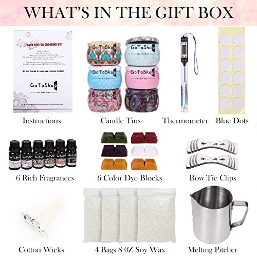 DIY Candle Making Kit – Make Your Own Scented Candles – Arts and Crafts Supplies for Kids, Teens, Adults – Natural Soy Wax – Large Size