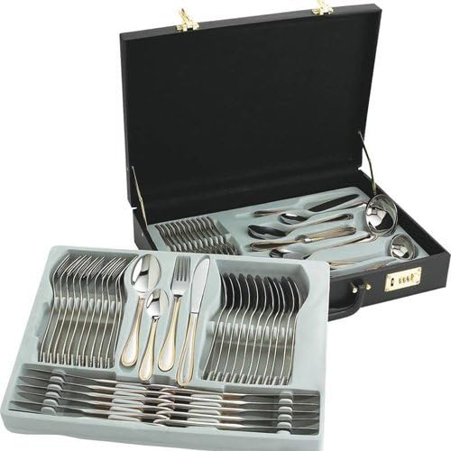 Sterlingcraft 72pc Heavy Gauge Surgical Stainless Steel Flatware Hostess Set Heavy-Duty
