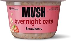 MUSH Overnight Oats - Strawberry - Good Source of Fiber, Non-GMO, Dairy Free, Gluten Free, 5oz