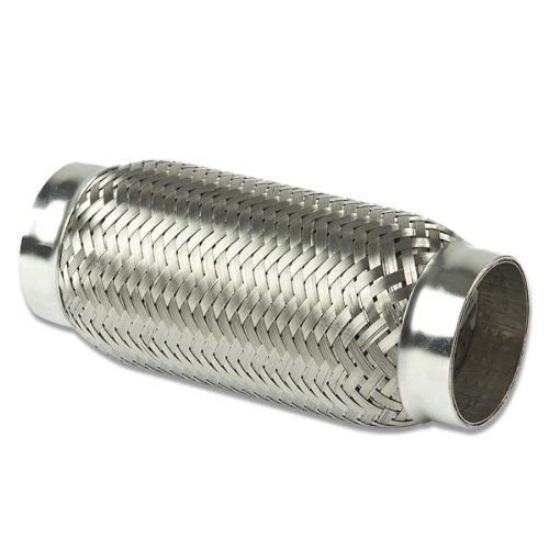 2.375" Inlet Stainless Steel Double Braided 5.5" Flex Pipe Connector (7.25" Overall Length)
