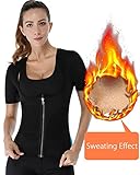 DoLoveY Neoprene Slimming Vest with Sleeves Exercise Workout Waist Trainer Corset Top Sauna Sweat Suits Hot Body Shapers for Weight Loss