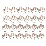 NUOBESTY 24pcs Cactus Paper Clip Vintage Metal File
