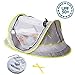 Wayfinder TravelTot, Baby Travel Tent Portable Baby Travel Bed Indoor & Outdoor Travel Crib Baby Beach Tent UPF 50+ UV Protection w/Mosquito Net and 2 Pegs