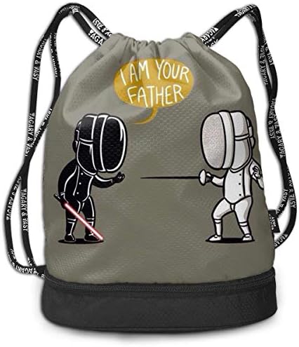 Juziwen Gym Drawstring Sports Bag Simple Quick Dry Bundle Backpack Birth of A Legend