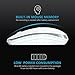 2.4GHz Wireless Bluetooth Mouse, Jelly Comb Dual Mode Slim Wireless Mouse with 2400 DPI Compatible for PC, Laptop, Mac, Android, Windows (White and Silver)