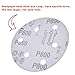 eBoot 50 Pieces 12.5 cm/ 5 Inch Hook and Loop Sandpaper Sanding Discs Pads 40/ 60/ 80/ 100/ 120/ 180/ 240/ 320/ 400/ 800 Assorted Grits 6-Holes