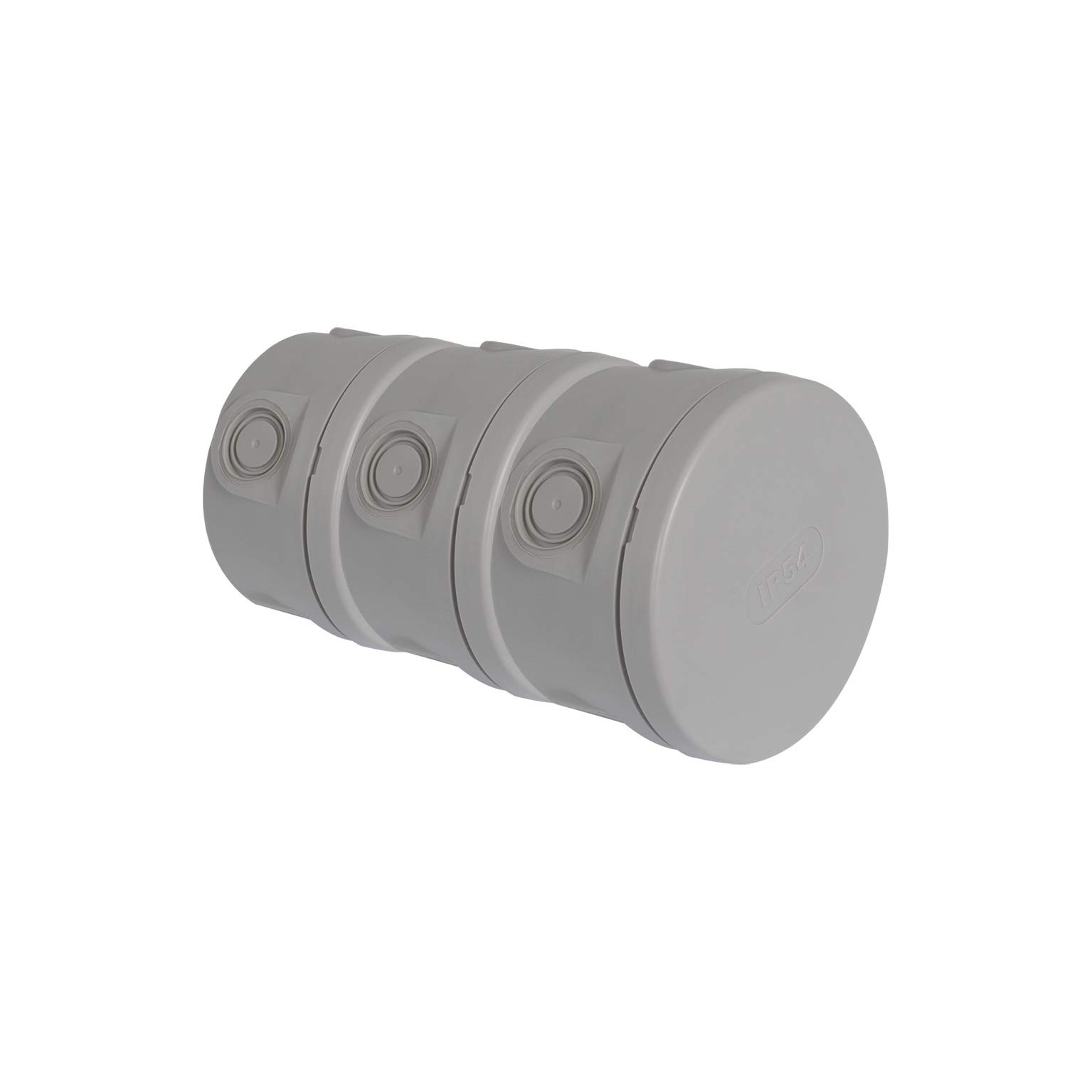 Electric Junction Box – Outdoors Waterproof Junction Box – Set of 3 Junction Boxes IP54 Diameter 85 x 50 mm Grey Debflex