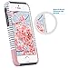 ULAK Case for iPhone 5/5S/SE, Slim Fit Protection Case Hybrid Scratch Resistant Hard Back Cover Shock Absorbent TPU Bumper Protective Case(Minimal Rose Gold Stripes+Grey)