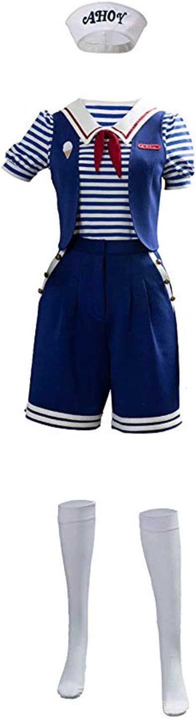 MUA-CCT Robin/Steve Scoops Ahoy Halloween Costume for Men Women Kids, Strangerr Things Hallow Cosplay Costume