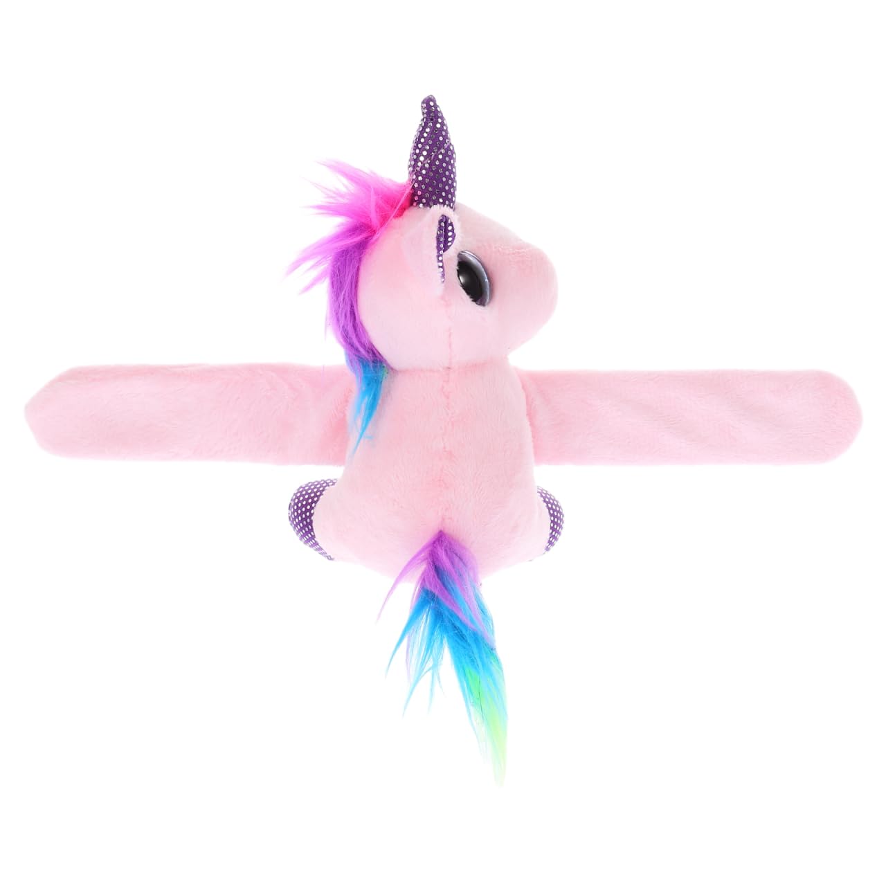 ibasenice Unicorn Slap Bracelet Kids Party Toy Plush Stuffed Animal Snap Band Adjustable Wrist Accessory Fun