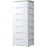 アイリスオーヤマ チェスト ラクラク引出し 木天板 7段 幅56×奥行41.5×高さ138cm ホワイト/ナチュラル HG-557R