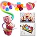 Cupcake Baking Cup Molds Bundle Easy Clean Pastry Liners 48 Nonstick Reusable Silicone Muffin Molds with Icing Pen Cupcake & Cake Decorating Pen Set