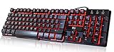 Rii RK100 3 Colors LED Backlit Mechanical Feeling USB Wired Multimedia Keyboard For working or prime gaming (Personal Computers)