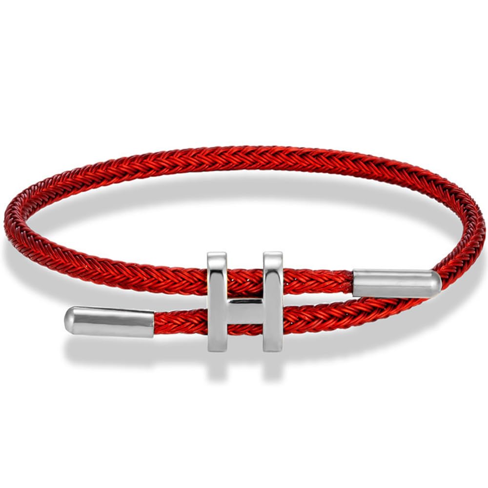 Bracelet with Adjustable Design Polished H Shape